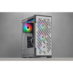 Corsair iCUE 220T RGB Airflow Tempered Glass Mid-Tower Smart Case — White (Cc-9011174-Ww)