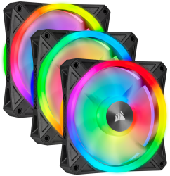 Corsair iCUE QL120 RGB 120mm PWM Triple Fan with Lighting Node CORE (Co-9050098-Ww)