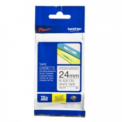 Brother Tzes251 | 24mm Black On White Strong Adhesive Tze Tape Tzes251