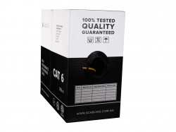 4cabling Cat 6 Ethernet Cable With Solid Conductors 305m Reel Box - Yellow Sld.c6utp.yellow.r