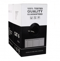 4cabling Cat 6 Ethernet Cable W/ Solid Conductors 305m Reel Box - Grey Sld.c6utp.grey.r