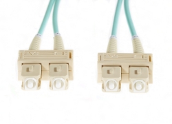 4cabling 2m0m Sc-sc Om3 Multimode Fibre Optic Cable: Aqua Fl.om3scsc20m