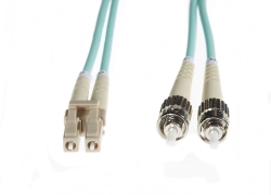4Cabling 10M Lc-St Om4 Multimode Fibre Optic Cable: Aqua (Fl.Om4Lcst10M)