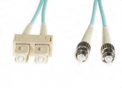 4Cabling 10M Sc-St Om4 Multimode Fibre Optic Cable: Aqua (Fl.Om4Scst10M)