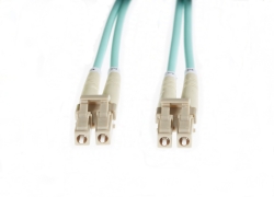 4C 25M Multimode Fibre Optic Patch Cable: Aqua (FL.OM4LCLC25M)