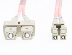 4Cabling 2M Lc-Sc Om1 Multimode Fibre Optic Cable: Salmon Pink 2Mm