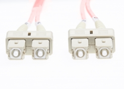 4Cabling 10M Sc-Sc Om1 Multimode Fibre Optic Cable: Salmon Pink (Fl.Om1Scsc10Mp)