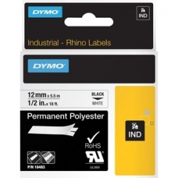 Dymo Industrial Tape 12Mm X 5.5M Permanent Po 18483