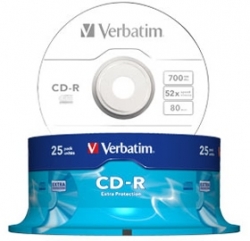 Verbatim Cd-r 25pack Spindle 52x 43432