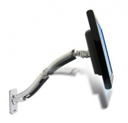 Ergotron Mx Wall Mount Lcd Display Arm Polished Aluminium Colour Up To 100mm Vesa Mount 45-228-026