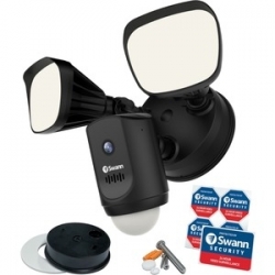 Swann WI-FI FLOODLIGHT SECURITY SYSTEM WITH 1080P CAMERA SPEAKER LIGHT- BLACK COLOUR Swwhd-Flocamb-Au