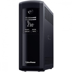 Cyberpower VALUE PRO 1600VA / 960W LINE INTERACTIVE UPS - 2 12V/9AH - 2 YRS ADV. REPLACEMENT WTY INCL. INTERNAL BATTERIES (VP1600ELCD)