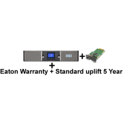 Eaton 9PX 3000VA 2U Rack/Tower, 16Amp In + Warranty+ standard uplift 5 year: 9 seri + Gigabit Network Card (3974547 + 2681795 + 43343)