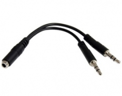 Startech 3.5mm 4 Position To 2x 3 Position 3.5mm Headset Splitter Adapter - F/ M - 3.5mm Headset