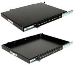 Startech 22in Black Deep Sliding Server Rack Cabinet Shelf Slideshelfd