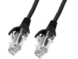 4Cabling 0.25M Cat 6A Rj45 S/ Ftp Thin Lszh 30 Awg Network Cable: Black 004.300.2000