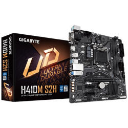 Gigabyte Intel® H410 Ultra Durable Motherboard with GIGABYTE 8118 Gaming LAN, PCIe Gen3 x2 M.2 (Ga-H410M-S2H)