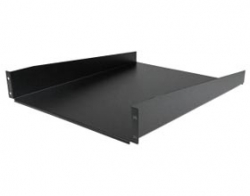 Startech 2u 22in Rack Mount Cantilever Shelf Fixed Server Rack Cabinet Shelf - 50lbs/ 22kg - Front