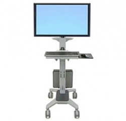 Ergotron Neo-flex Wideview Mobile Computing Work Desk Cartfor Dual Display Video Web Conferencing,