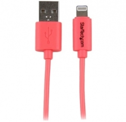 Startech 1m 3ft Pink Apple 8pin Lightning To Usb Cable For Iphone Ipod Ipad - Colored Lightning