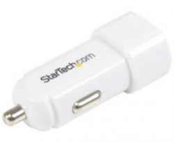 Startech Dual-port Usb Car Charger - 17w/ 3.4a - White Usb2pcarwh