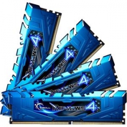 G.skill Ripjaws 4 Ddr4 2400 Mhz 32gb Kit 4x8gb 15-15-15-35 1.2v Pc4-19200 Blue F4-2400c15q-32grb