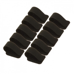4Cabling Self Adhesive Hook & Loop Cable Holders. Black. Pack Of 10 002.008.3130
