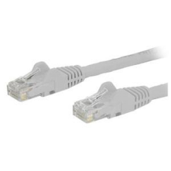 Startech 0.5m White Cat6 Ethernet Patch Cable With Snagless Rj45 Connectors N6patc50cmwh