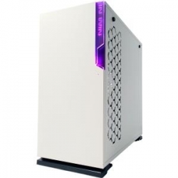 In Win 101c White Atx Case, Type C & Rgb Front I/o, Window Tempered Glass, Blue Led In Win Logo