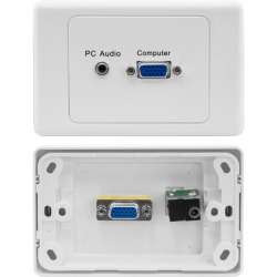 4cabling Svga Wall Plate With 3.5mm Audio Pk3307