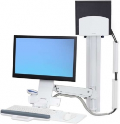 Ergotron Styleview Sit-stand Combo System Bright White Texture 45-271-216