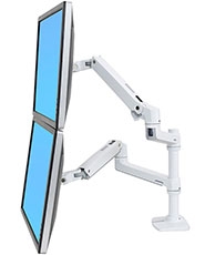 Ergotron Lx Stacking Arm White No Grommet 45-492-216