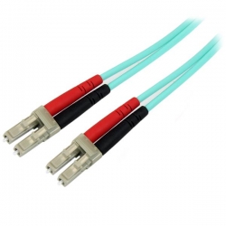 Startech 3m Aqua Om4 Duplex Multimode Fiber Optic Cable - 100 Gb - 50/125 - Lszh - Lc/lc 450fblclc3