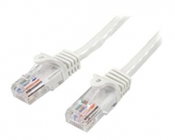 Startech 5m White Cat5e Ethernet Patch Cable With Snagless Rj45 Connectors 45pat5mwh