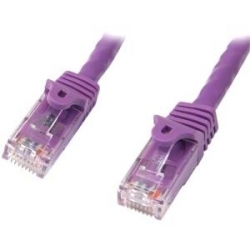 Startech 10m Purple Cat5e Ethernet Patch Cable With Snagless Rj45 Connectors 45pat10mpl