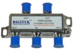 4cabling 4 Way Splitter F Type 5-2400mhz All Ports Power Pass (foxtel Approved) 10dcs204