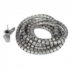 4cabling Easy Wrap Cable Spiral 15mm X 2.5m: Grey 002.008.0016