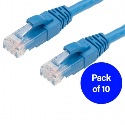 1.5M Cat6 Rj45-Rj45 Pack Of 10 Ethernet Network Cable. Blue