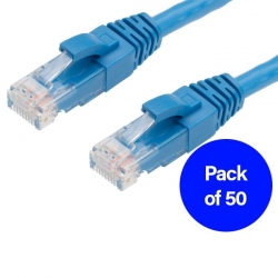 4Cabling 2M Cat6 Rj45-Rj45 Pack Of 50 Ethernet Network Cable. Blue 004.002.0005.50Pack