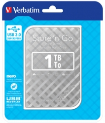 Verbatim 2.5in Store N Go Portable 1tb Silver 53197