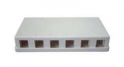 4cabling 6 Port Keystone Surface Mount Box 016.008.0004