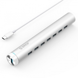 Orico Aluminum Alloy 7 Port Usb3.0 Hub With Laptop Stand Windows / Mac Os / Linux Arh7-U3