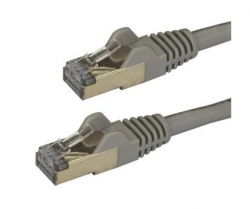 Startech 0.5m Gray Cat6a Ethernet Cable - Stp 6aspat50cmgr