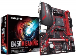 GIGABYTE - AMD, B450, GAMING, AM4, 2xDDR4, 1xD-SUB, 1xDVI, 1xHDMI, 1xRJ45, 3xPCI-E, mATX, 1xM.2, 4xSATA, 3 Years Warranty