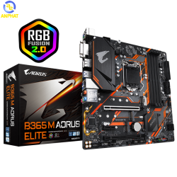 GIGABYTE INTEL, B365 M AORUS ELITE, LGA1151, 4xDDR4, 1xDVI, 1xHDMI, 1xType-C, 1xRJ45, 3xPCI-E, mATX, 2xM.2, 6xSATA, 3 Years Warranty
