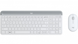 Logitech Slim Wireless Keyboard And Mouse Combo Mk470 White 920-009183