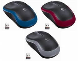 Logitech M185 Wireless Mouse - Red 910-002503