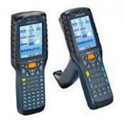 Datalogic Kyman Gun, 802.11 V4 Bt 128mb 53 Key Alpha Numerics Std Laser W/ Green Spot Ce5.0