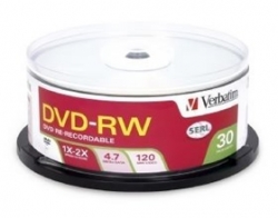 Verbatim Dvd-rw 30pk Spindle - 4.7gb 2x 95179