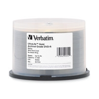 Verbatim 50 Pk Dvd-r 4.7gb Gold Archival Grade 8x Sp Hc 95355